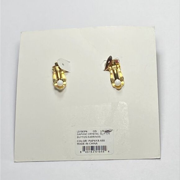 Lele Sadoughi Daphne 14K Gold-Plated, Resin, & Crystal Clip-On Earrings - Picture 3 of 7